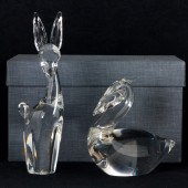 (LOT OF 2) STEUBEN GLASS ANIMA