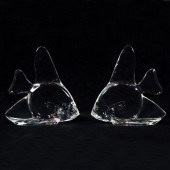 (LOT OF 2) STEUBEN GLASS TROPI