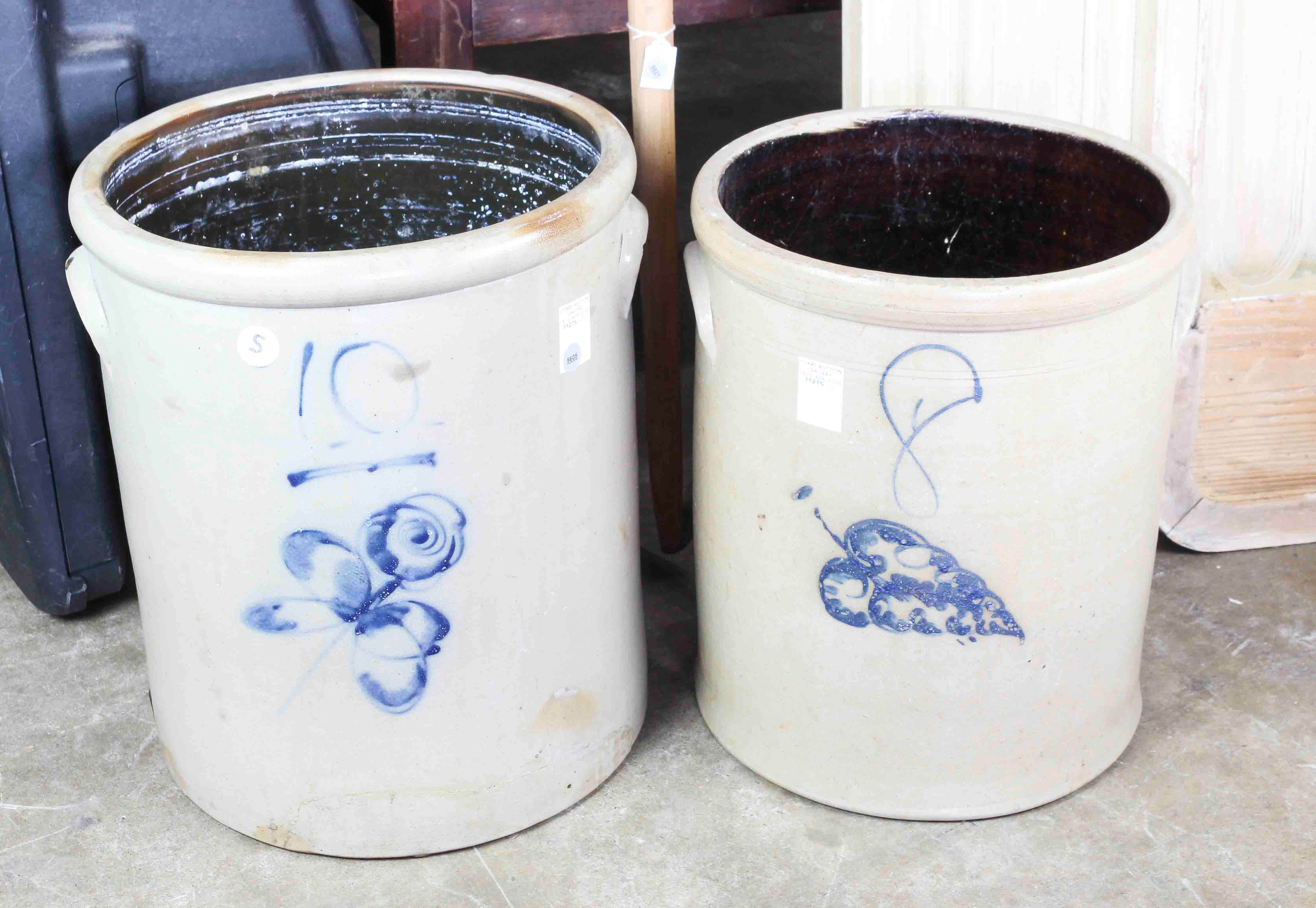 (LOT OF 2) STONEWARE CROCK GROUP
