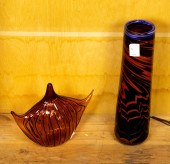 (LOT OF 2) STUDIO ART GLASS SC