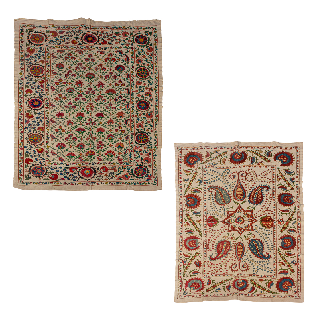 (LOT OF 2) SUZANI EMBROIDERED