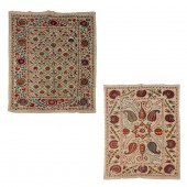 (LOT OF 2) SUZANI EMBROIDERED