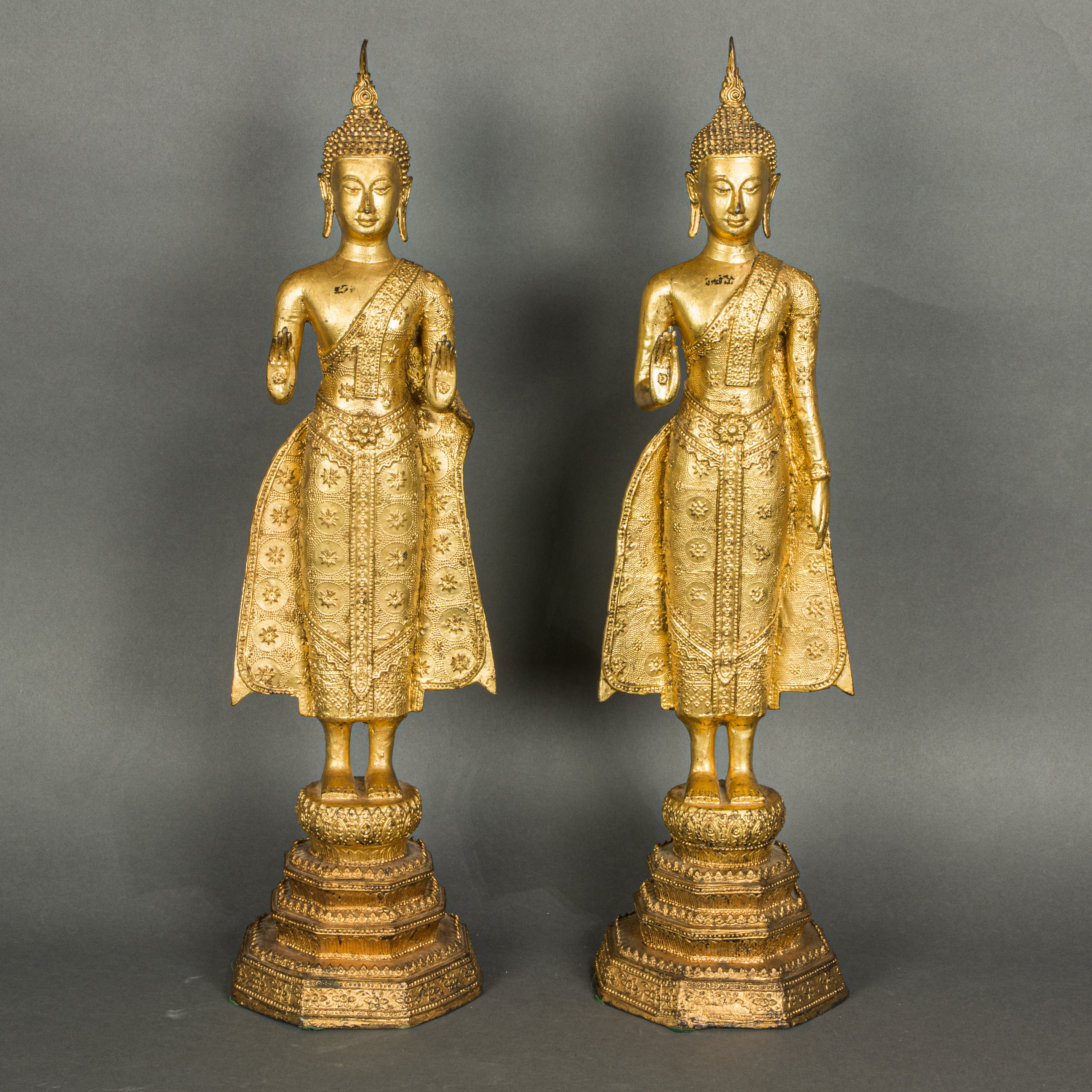 (LOT OF 2) THAI GILT BRONZE