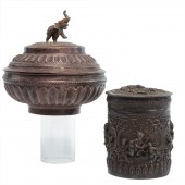 (LOT OF 2) THAI REPOUSSE SILVE