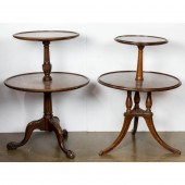 (LOT OF 2) TIERED MAHOGANY DUM
