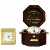 (LOT OF 2) TIFFANY DESK CLOCK