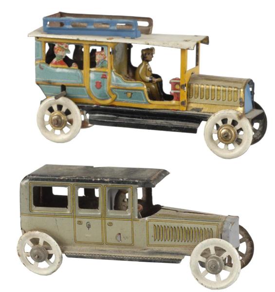 Lot of 2: Tin Litho Automobile