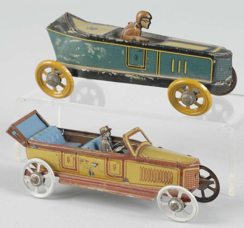 Lot of 2: Tin Litho Automobile