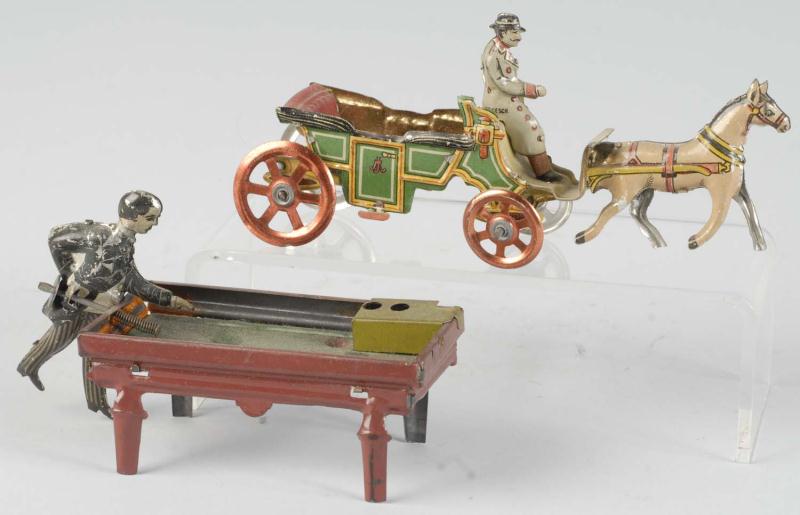 Lot of 2: Tin Litho Figural Penny