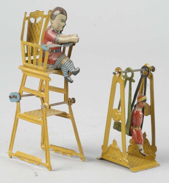 Lot of 2: Tin Litho Figural Penny
