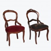 LOT OF 2 VICTORIAN CHAIRS: CAR
