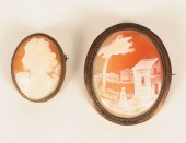 Lot of 2 Victorian shell cameo