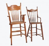 LOT OF 2 VICTORIAN TURNED SPIN