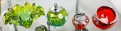 (LOT OF 2) VINTAGE ART GLASS A