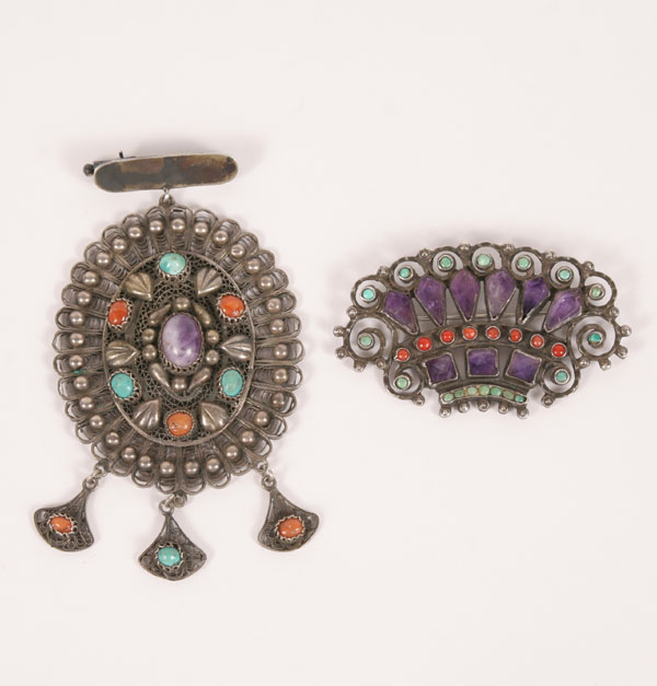 Lot of 2 vintage Taxco sterling