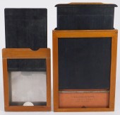 LOT OF 2 WOOD FILM AND PLATE H