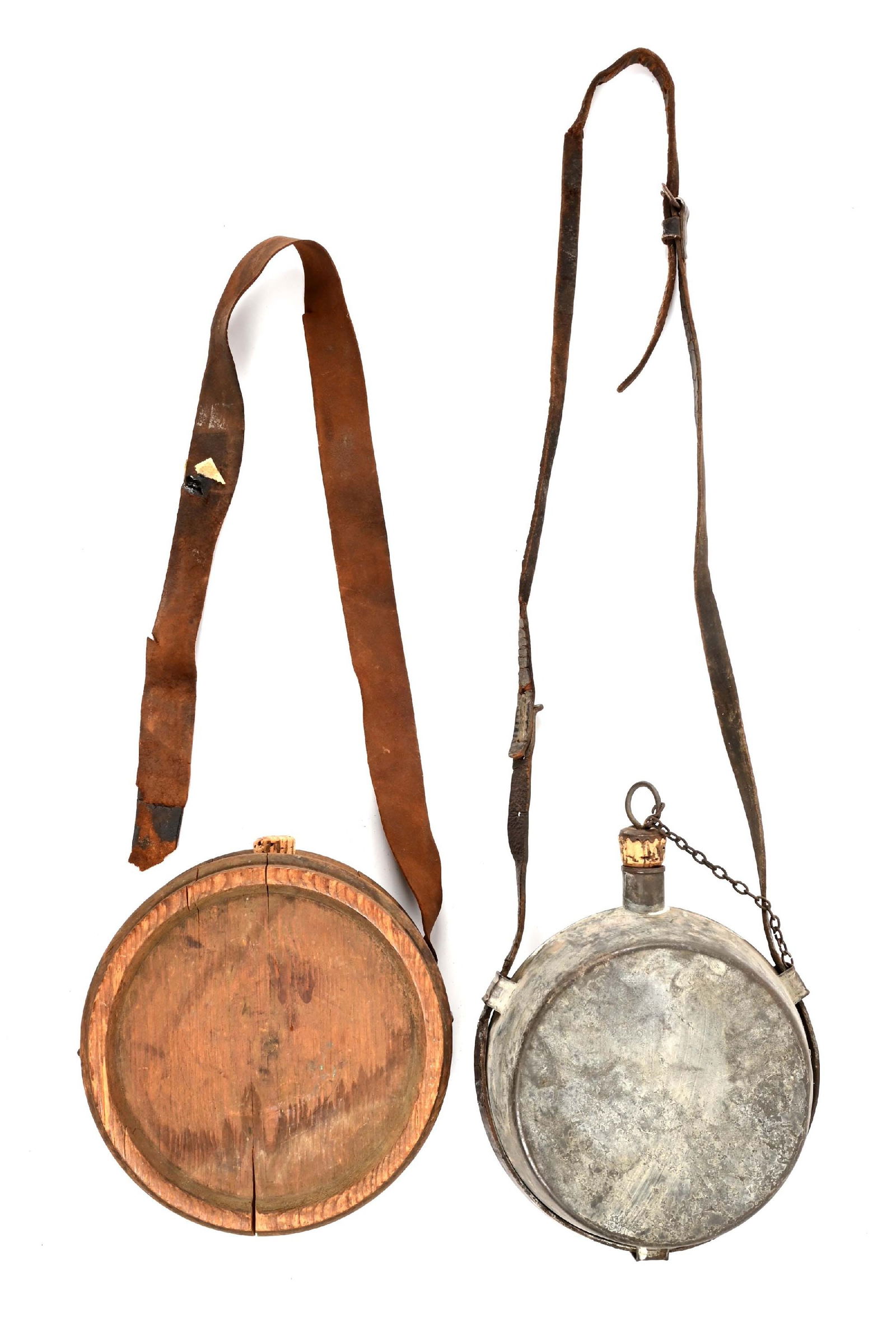 LOT OF 2: WOODEN AND TIN