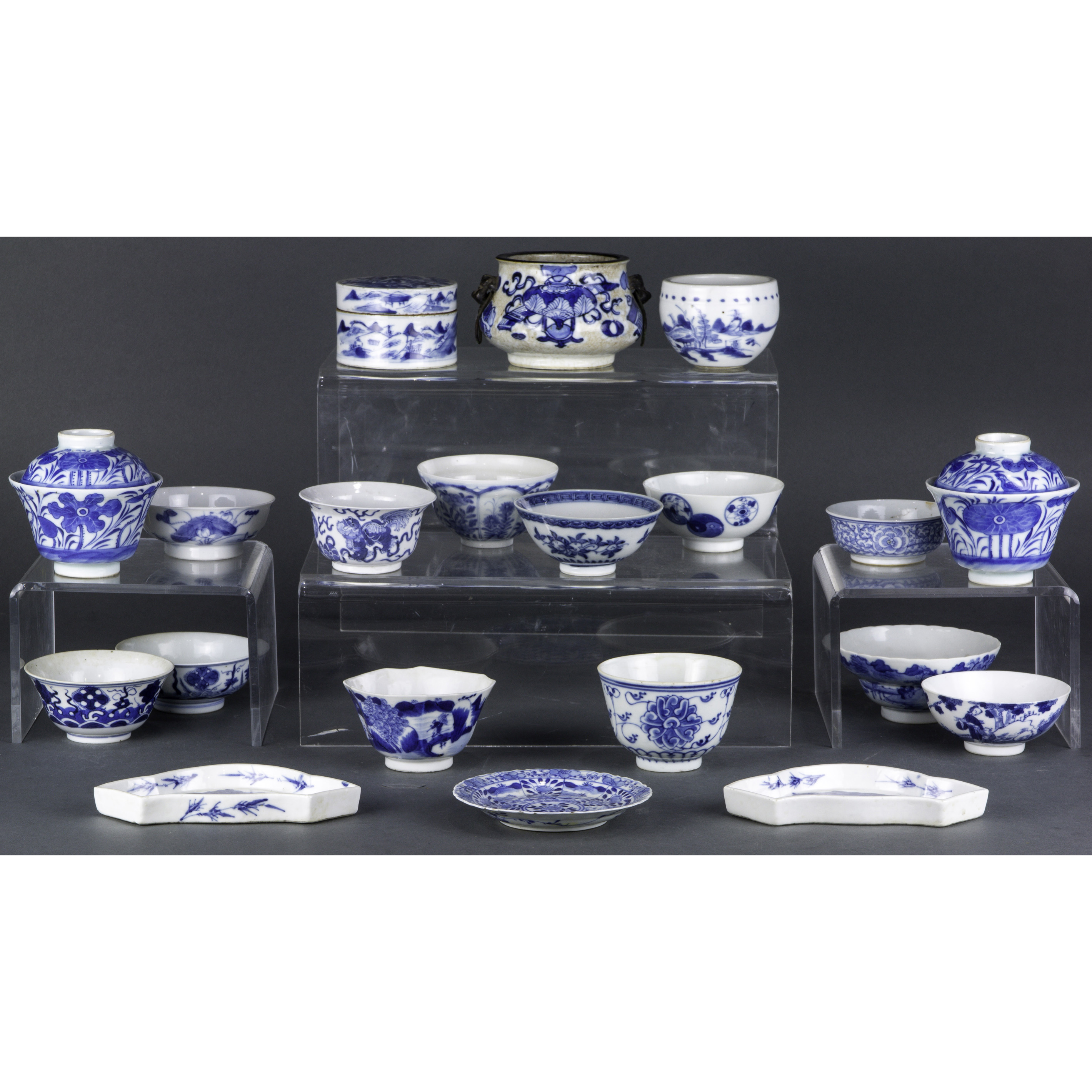 (LOT OF 20) CHINESE BLUE AND