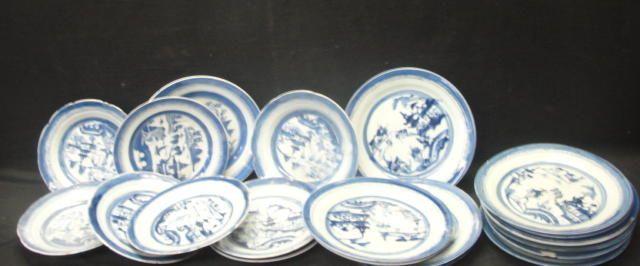 Lot of 21 Canton Style Porcelain