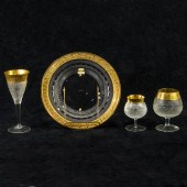 (LOT OF 23) MOSER CUT GLASS AN