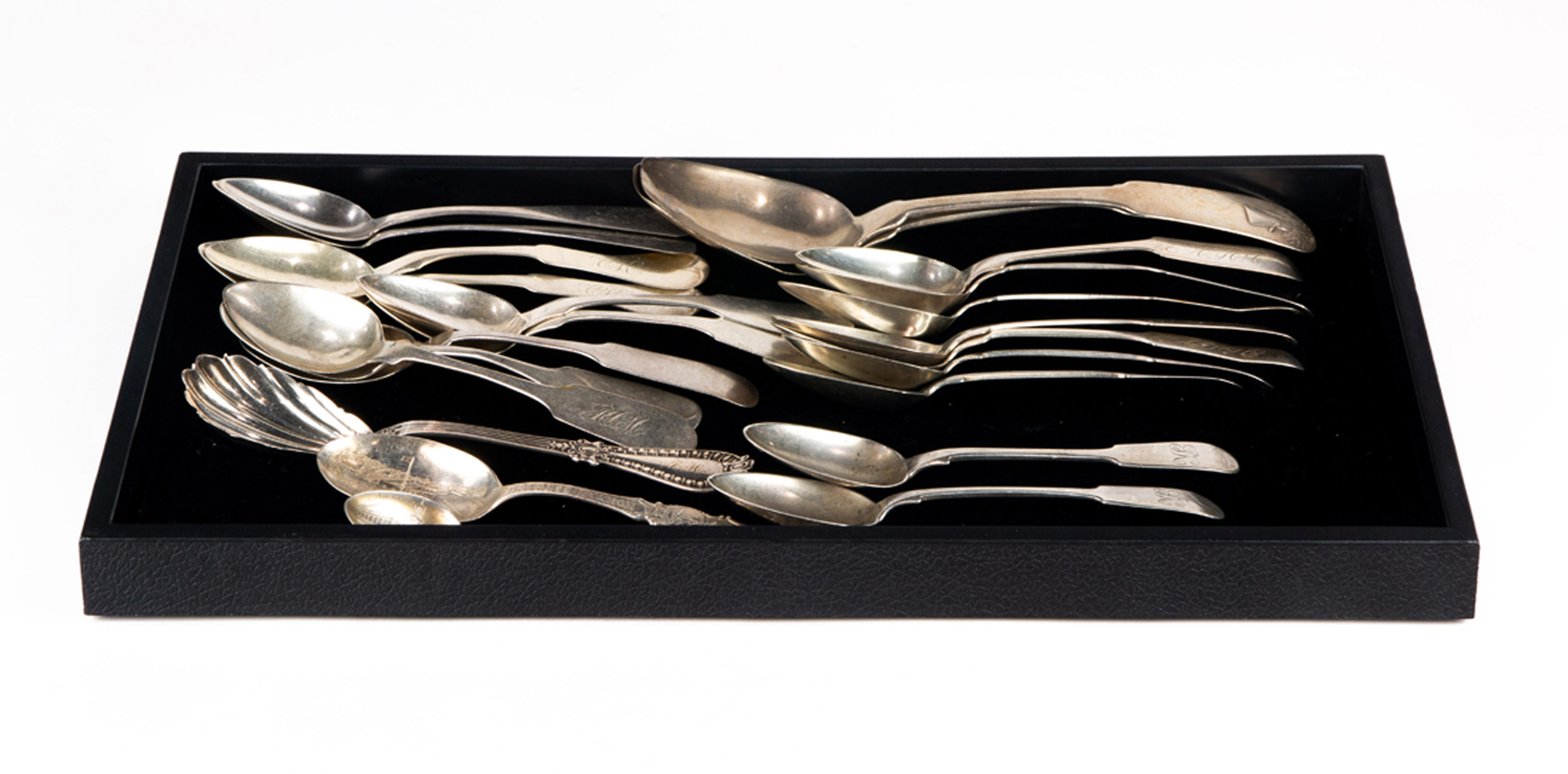 (LOT OF 23) MOSTLY COIN SPOONS:
