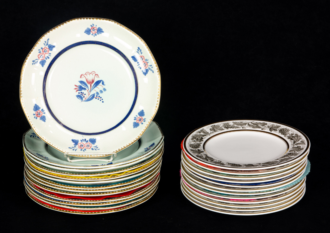 (LOT OF 25) ENGLISH CHINA PLATES