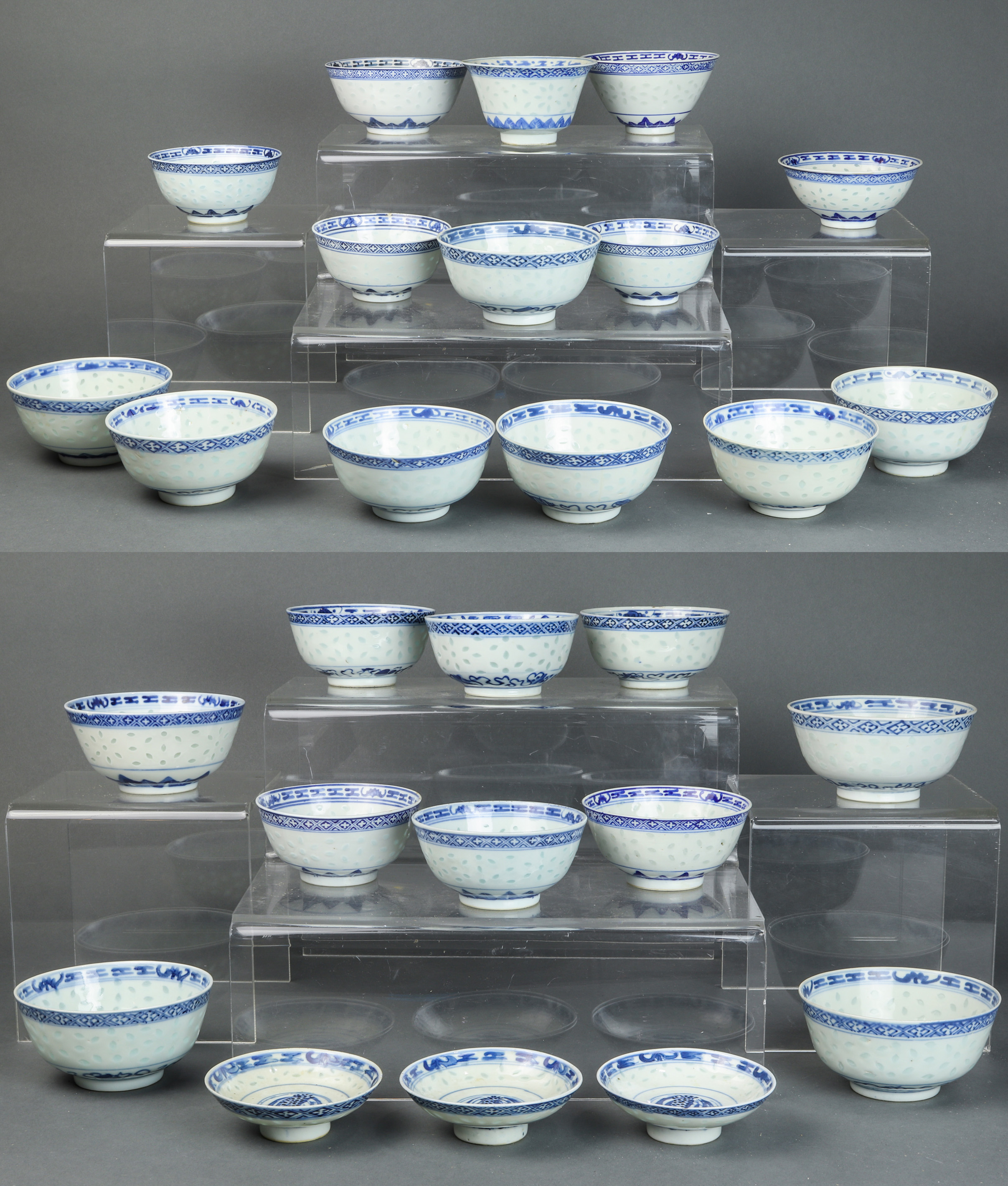 (LOT OF 27) CHINESE BLUE AND