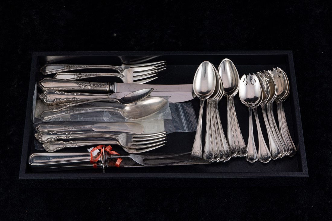 (LOT OF 27) STERLING FLATWARE: A
