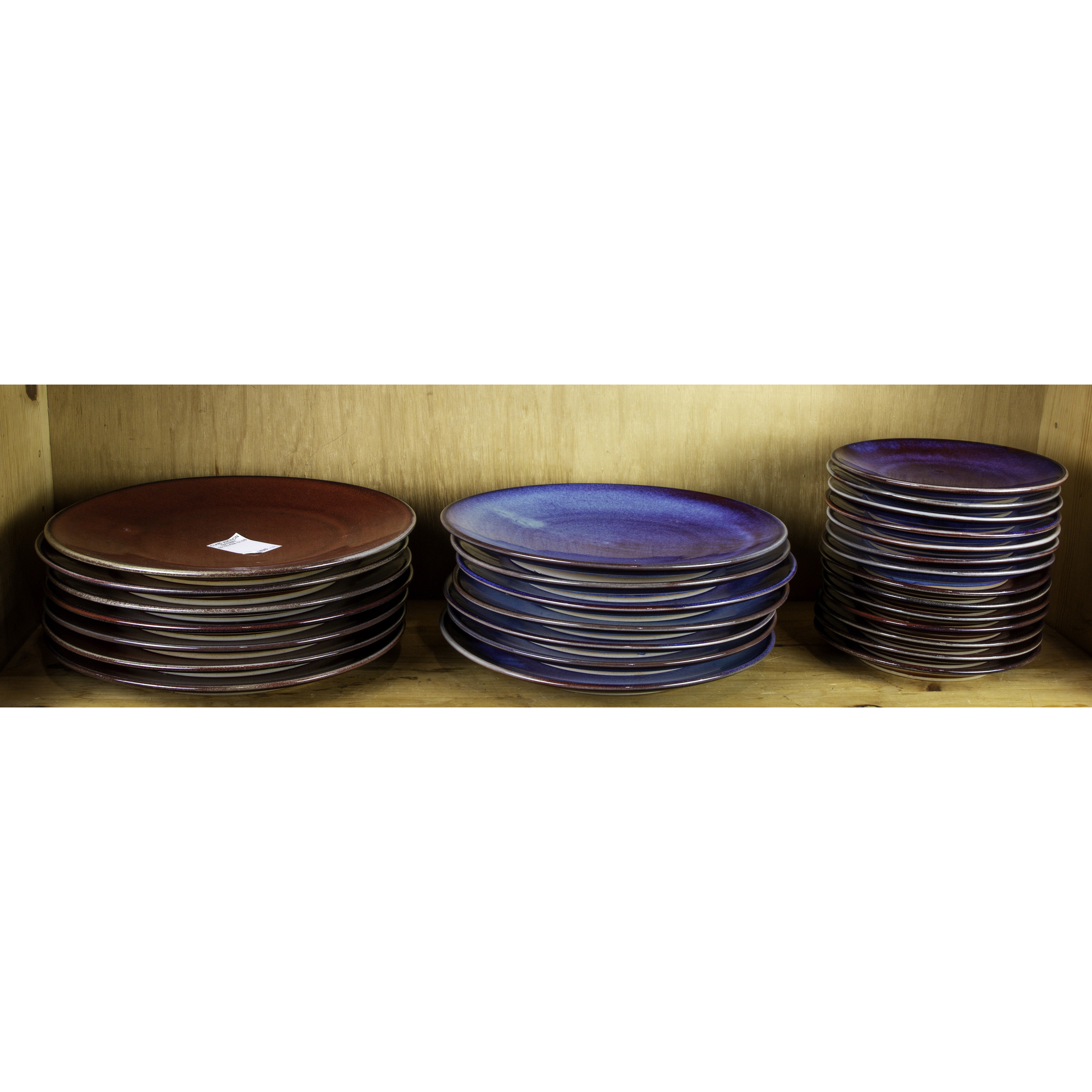 (LOT OF 28) OXBLOOD GLAZED