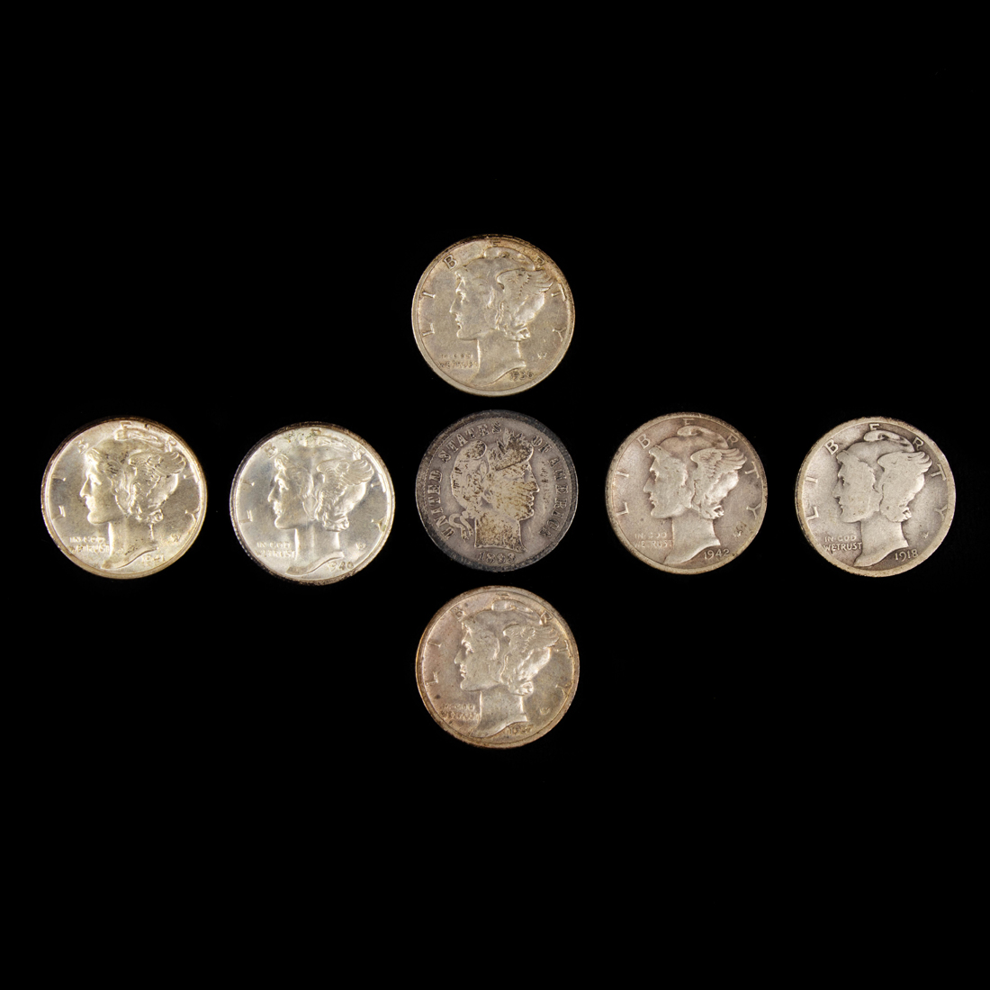 (LOT OF 29) (28) MERCURY DIMES