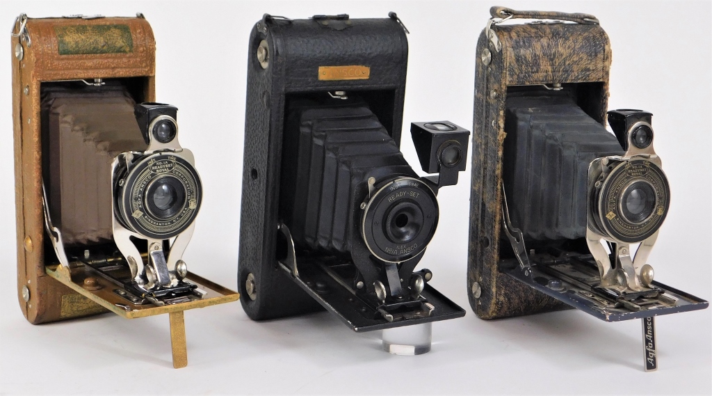 LOT OF 3 AGFA ANSCO FOLDING CAMERAS