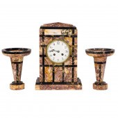 (LOT OF 3) AN ART DECO VARIEGA