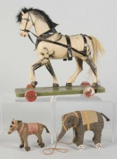 Lot of 3: Animal Pull Toys. <b
