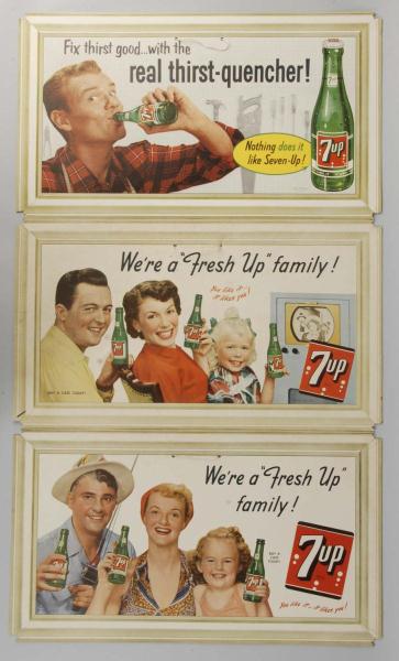 Lot of 3: Assorted Cardboard 7up