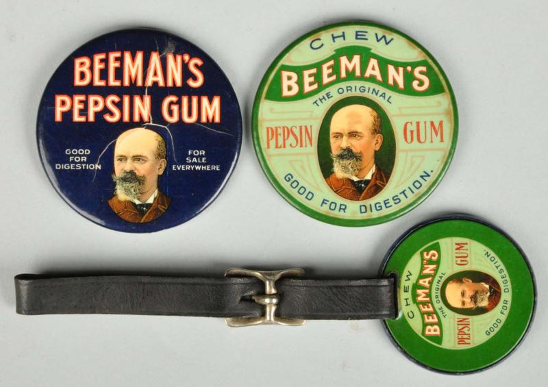 Lot of 3: Beeman's Gum Items. 