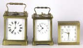 (LOT OF 3) BRASS CASED CLOCKS