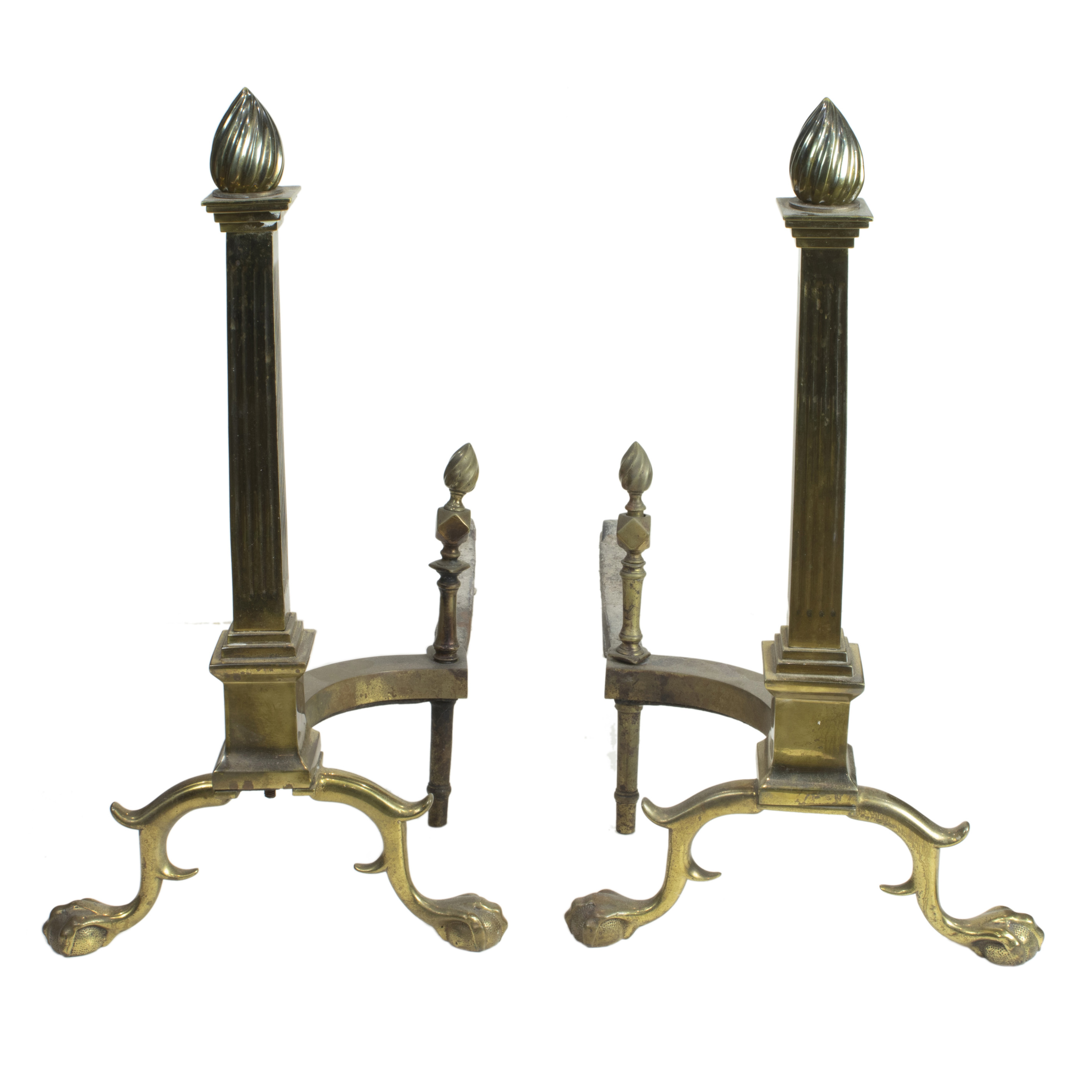 (LOT OF 3) BRASS FIREPLACE