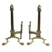 (LOT OF 3) BRASS FIREPLACE ACC