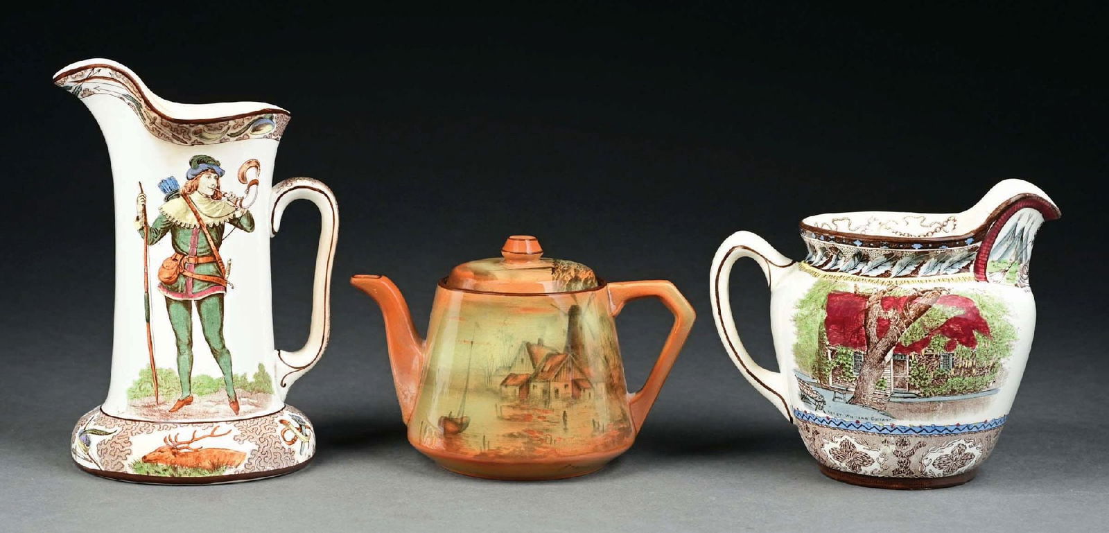 LOT OF 3: BUFFALO POTTERY