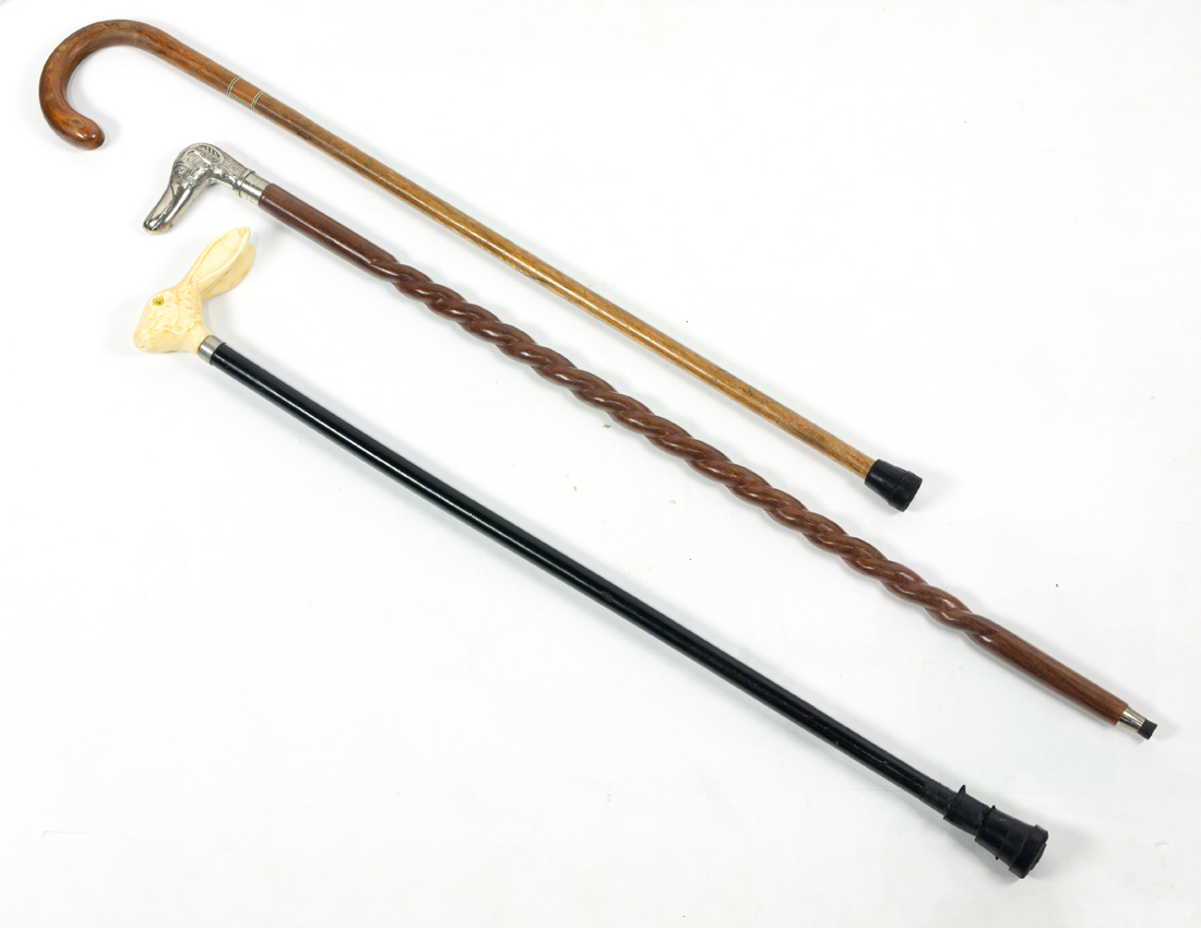(LOT OF 3) CANES OR WALKING