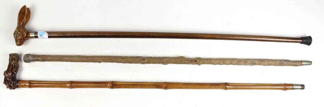 (LOT OF 3) CANES OR WALKING