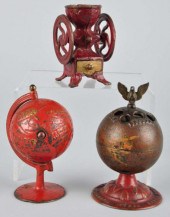 Lot of 3: Cast Iron Still Bank