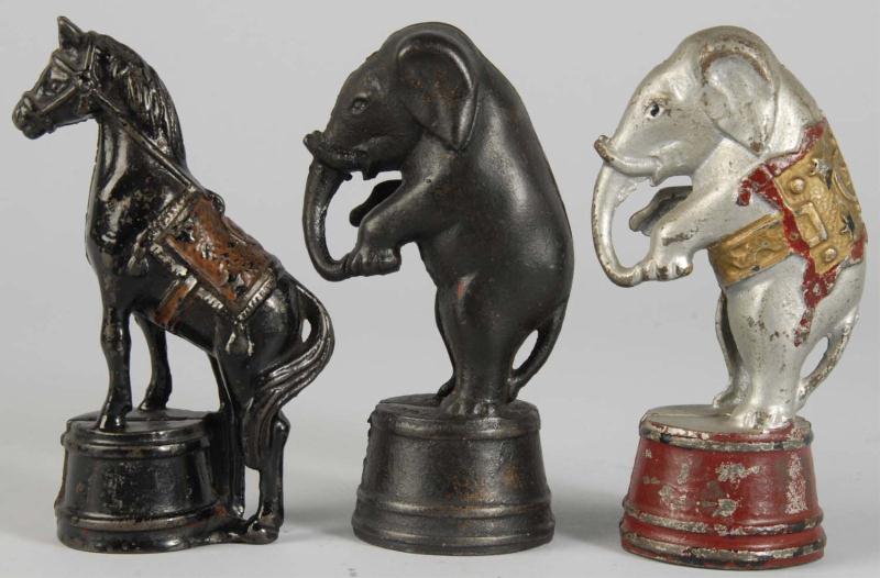 Lot of 3: Cast Iron Animal Still