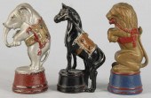 Lot of 3: Cast Iron Animal Sti
