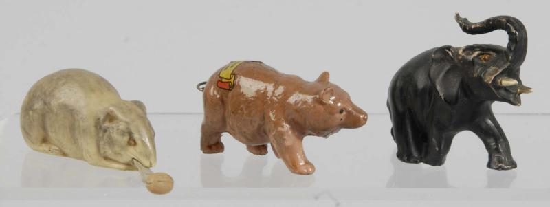 Lot of 3: Celluloid Figural
