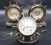 LOT OF 3 CHELSEA SHIPS CLOCKS.