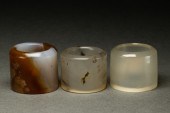 (LOT OF 3) CHINESE AGATE ARCHE
