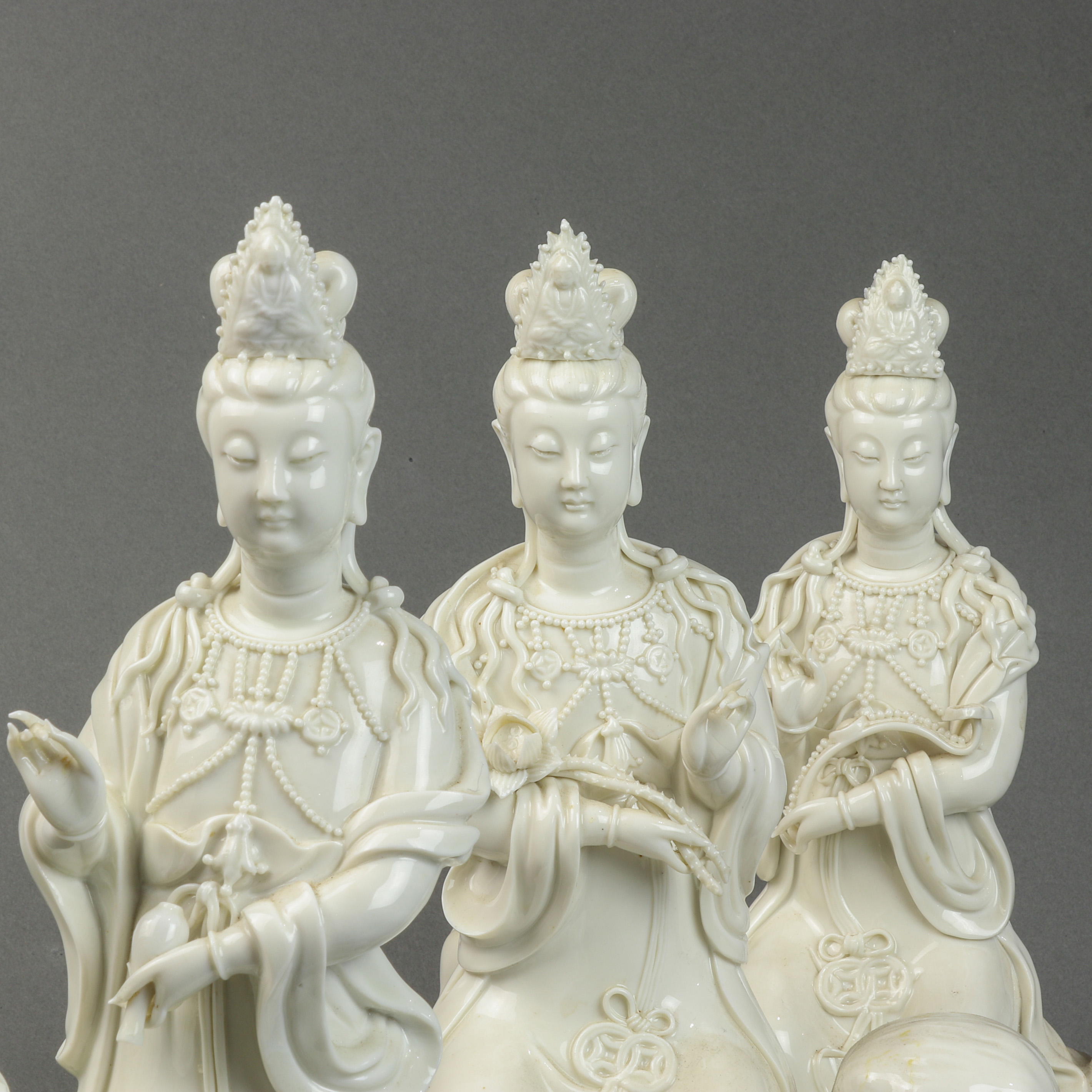(LOT OF 3) CHINESE BLANC DE CHINE