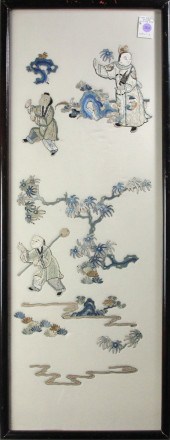 (LOT OF 3) CHINESE EMBROIDERED