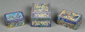 (LOT OF 3) CHINESE ENAMELED SI